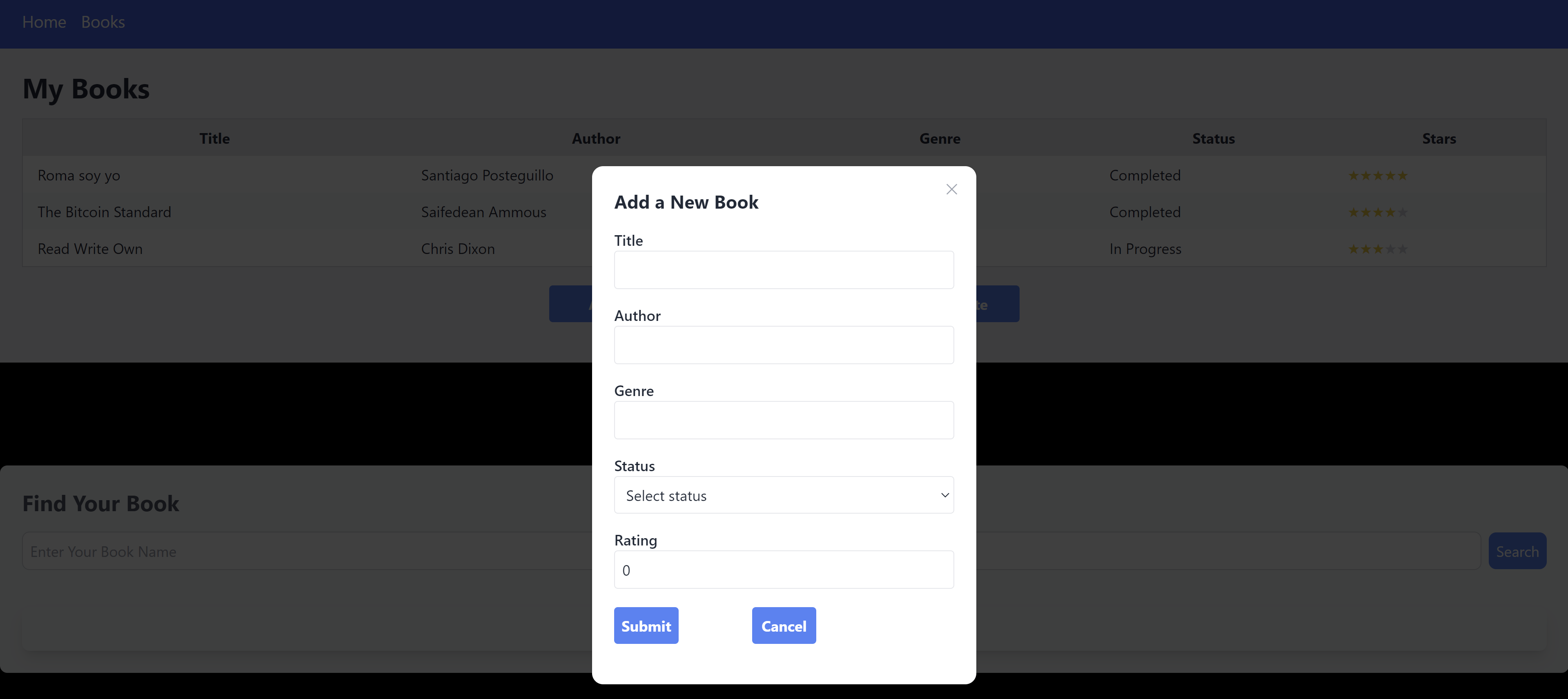 Books Web App